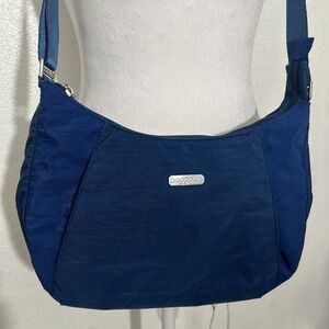 Baggallini Womens Hobo Crossbody Bag Lightweight Nylon Pacific Blue One Size